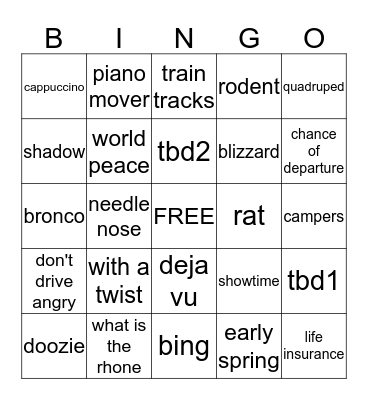 GROUNDHOG DAY! Bingo Card