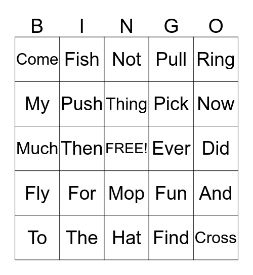 Lilly's BINGO Card