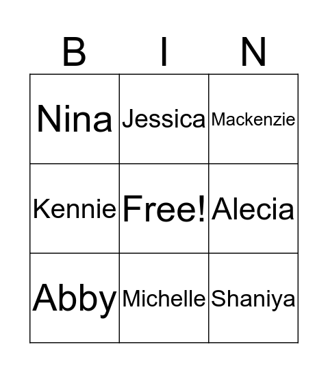 Get To Know Your Floor! Bingo Card