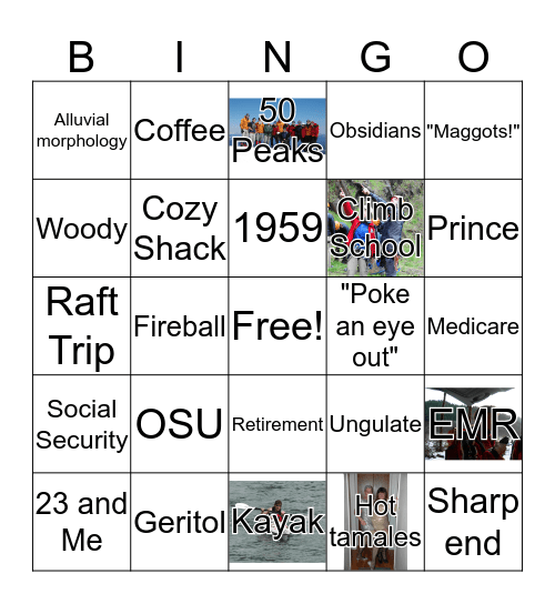 MARYANNE AT 60 BINGO Card