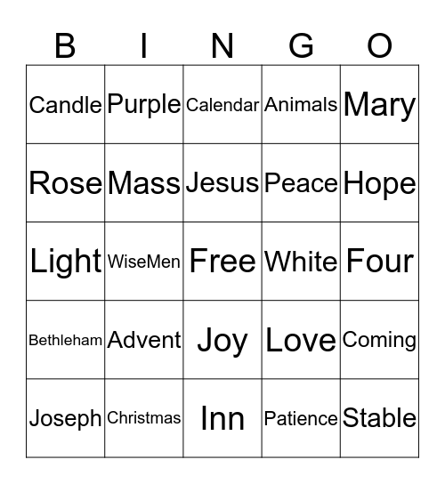 Christmas Bingo Card