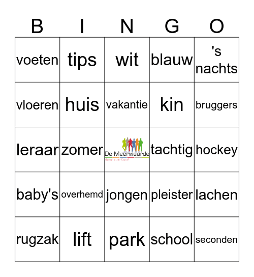 Voorleesbingo Card