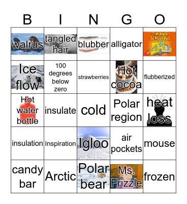 Magic School Bus goes to the Arctic Bingo Card