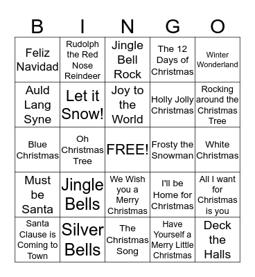 Jingle Bell Bingo Card