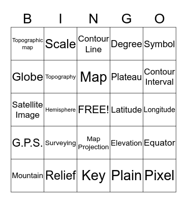 Science Bingo Card