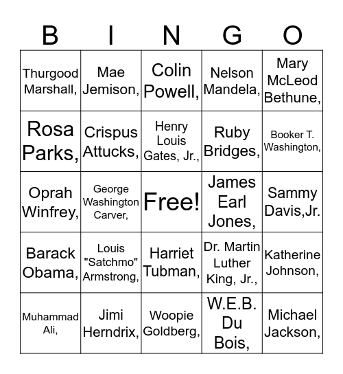 Diversity Bingo Card