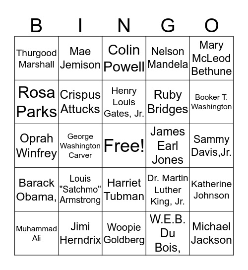 Diversity Bingo Card