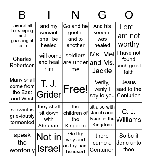 Far-Reaching Authority Bingo Card