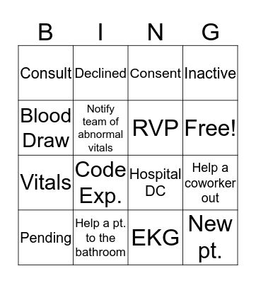 MA My Chart Extravaganza Bingo Card