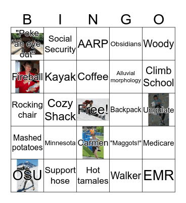 MARYANNE AT 60 BINGO Card