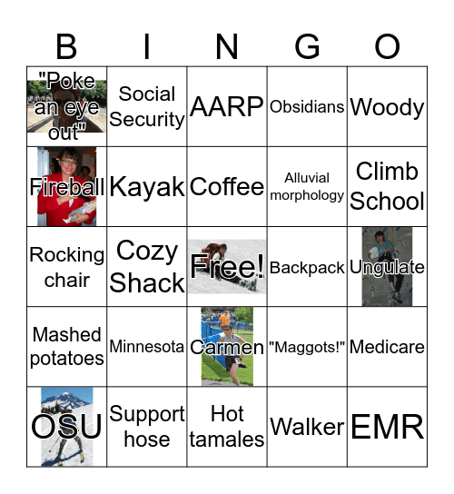 MARYANNE AT 60 BINGO Card