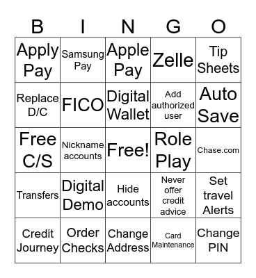 Digital Journey Bingo Card
