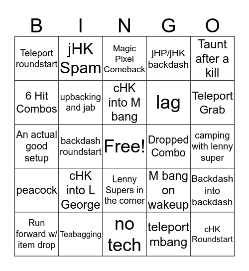 Lalito's Peacock Bingo! Bingo Card