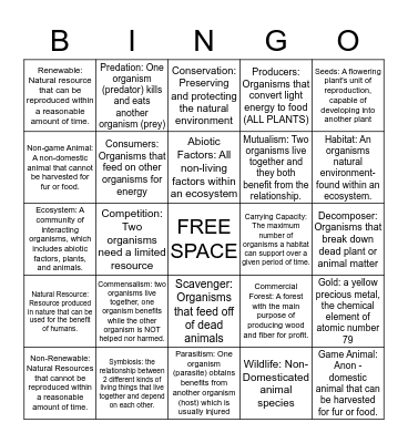 AG BINGO Card