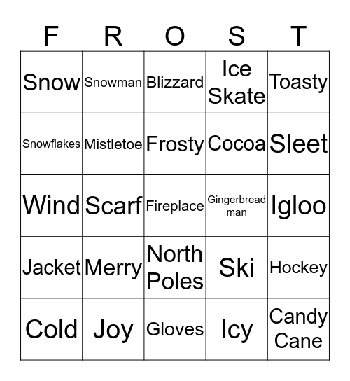 Winter Time! Bingo Card