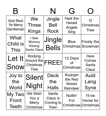 Songs of Winter Bingo Card