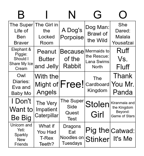 Spring Book Fair Bingo 2019 Bingo Card