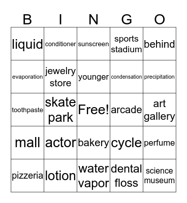 Bingo Chapter 5: 1 & 2  Bingo Card