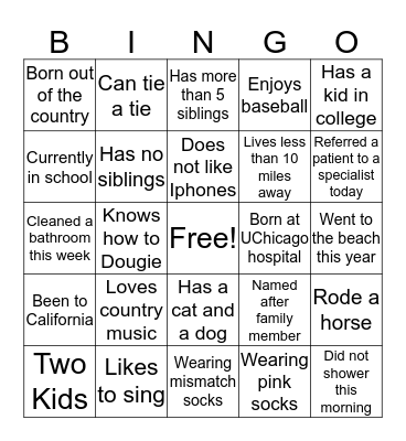 Bingo Card