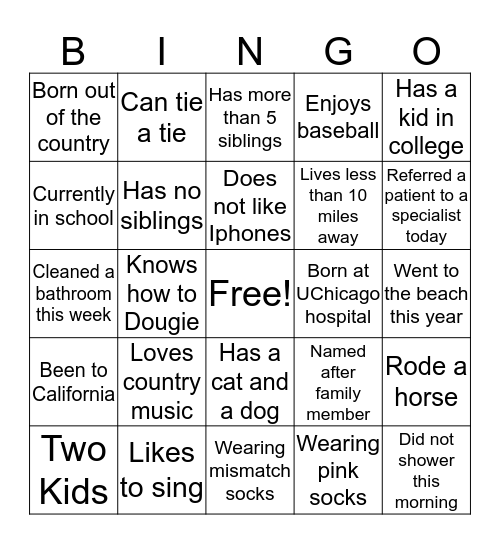 Bingo Card