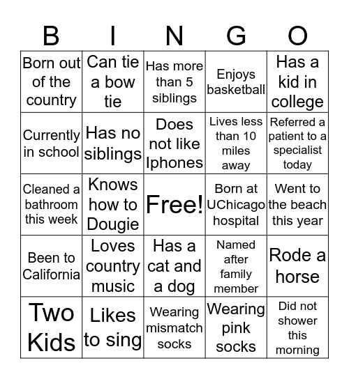 Bingo Card