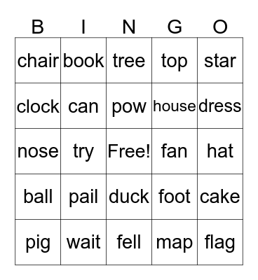 Find the Rhyme Bingo! Bingo Card