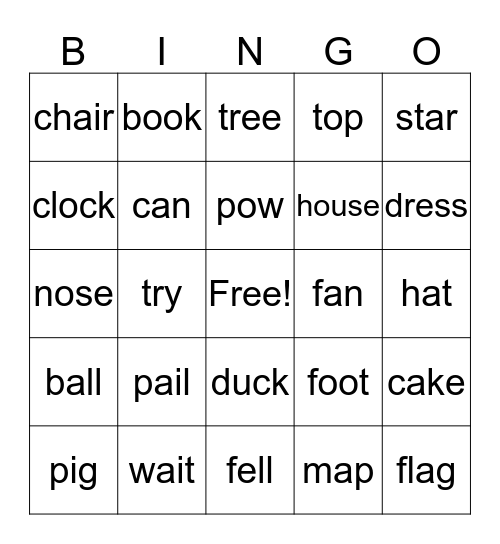 Find the Rhyme Bingo! Bingo Card