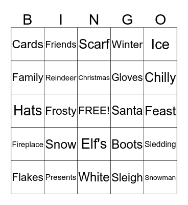 Winter Bingo Card