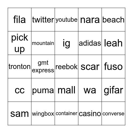 BANGSAT Bingo Card