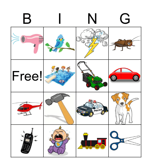 Sound Bingo Card