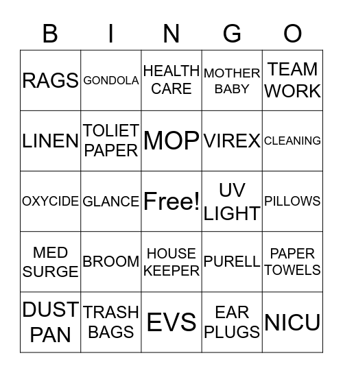 EVS Bingo  Bingo Card