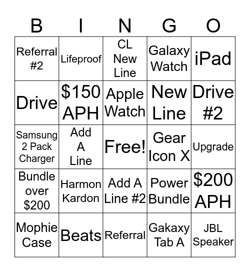 Sprint Bingo Card