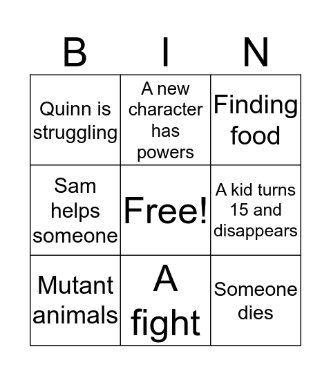 _Gone_ Bingo Round 2! Bingo Card