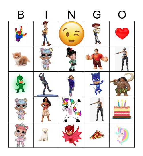 Megan's Bingo Birthday Bash Game! Bingo Card