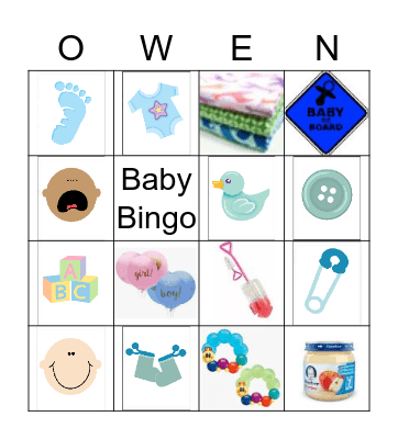 Baby Sebastian Bingo Card