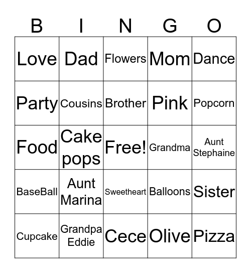 Happy Valentines Day  Bingo Card