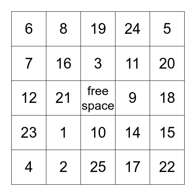 Bingo Card