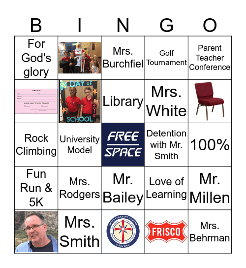 Grace Covenant Academy Bingo Card