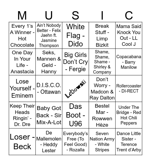 406 Bingo Card