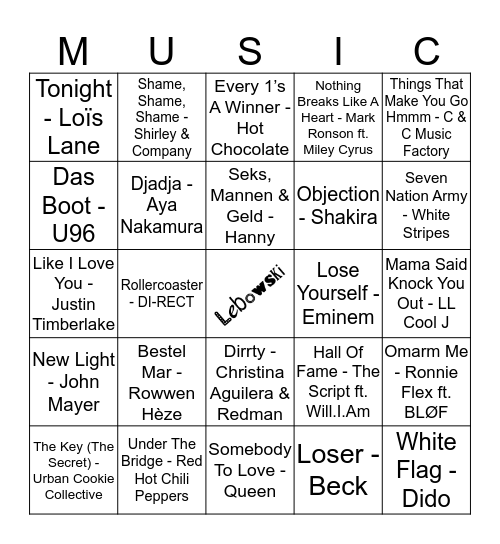 412 Bingo Card