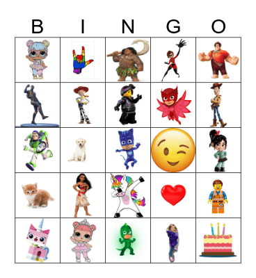 Megan's Birthday Bingo Card