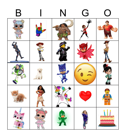 Megan's Birthday Bingo Card
