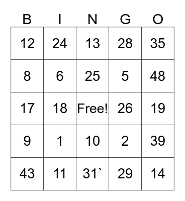 loteria Bingo Card