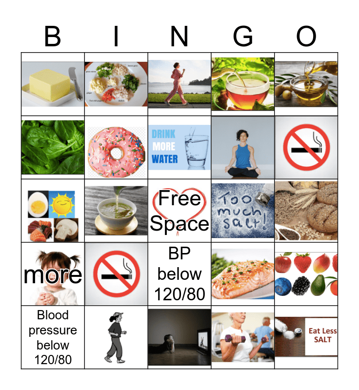 Heart Healthy Bingo Card