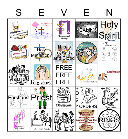Seven Sacraments  Bingo Card