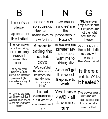 Ridiculous CM Quotes BINGO Card