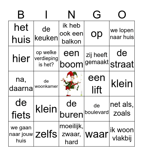 G1 U2 Woordkaartjes N-F Bingo Card