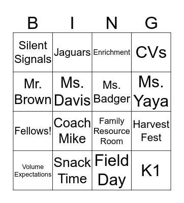 Bridge Boston Bingo Card