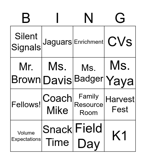Bridge Boston Bingo Card