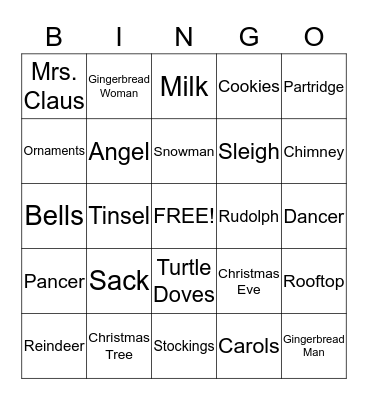LEARN TO EARN'S HOLIDAY Bingo Card